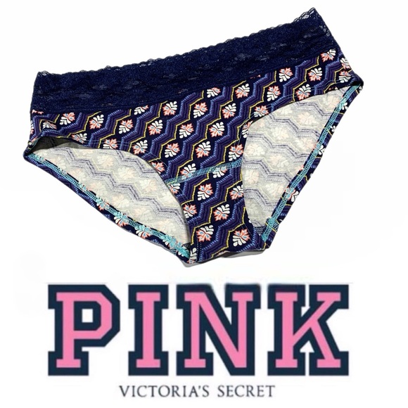 Victoria's Secret Other - Victoria's Secret PINK Patterned Lace Trim Panties Med P186